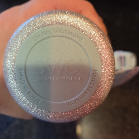 Glittery Blue Tumbler with Handle - Picture 4 of 6